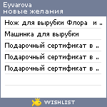 My Wishlist - eyvarova