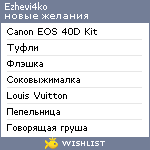 My Wishlist - ezhevi4ko