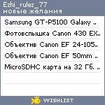 My Wishlist - ezhi_rulez_77