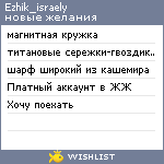 My Wishlist - ezhik_israely