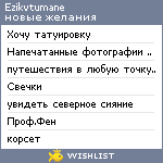 My Wishlist - ezikvtumane