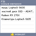 My Wishlist - f3k