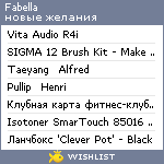 My Wishlist - fabella