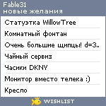My Wishlist - fable31
