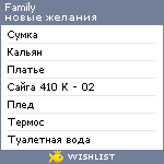 My Wishlist - famyli