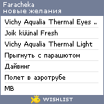 My Wishlist - faracheka