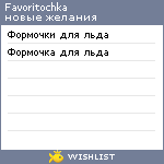 My Wishlist - favoritochka