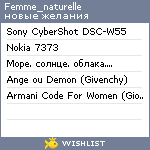 My Wishlist - femme_naturelle