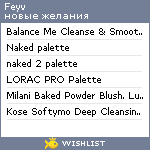 My Wishlist - feyv