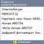 My Wishlist - fiodorova