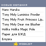 My Wishlist - fiore_chan