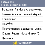 My Wishlist - fitmirsen