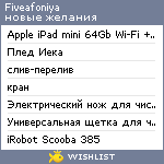 My Wishlist - fiveafoniya