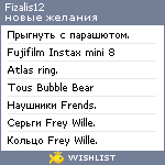 My Wishlist - fizalis12