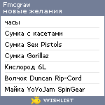 My Wishlist - fmcgraw