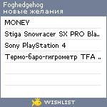 My Wishlist - foghedgehog