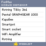 My Wishlist - fonmax