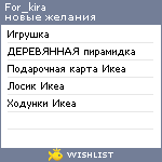 My Wishlist - for_kira