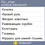 My Wishlist - for_stani