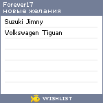 My Wishlist - forever17