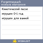 My Wishlist - forgetmeyeach