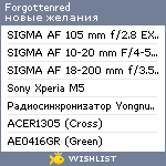 My Wishlist - forgottenred