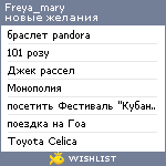 My Wishlist - freya_mary