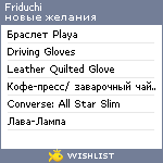 My Wishlist - friduchi