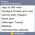 My Wishlist - fsunya