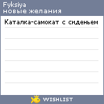 My Wishlist - fyksiya