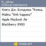 My Wishlist - g_ishtar