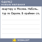 My Wishlist - gab1962