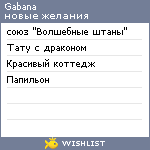 My Wishlist - gabana