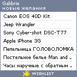 My Wishlist - gabbrie