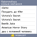 My Wishlist - gaivoronskaya