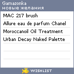 My Wishlist - gamazonka