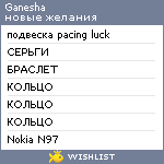 My Wishlist - ganesha
