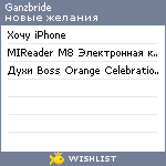 My Wishlist - ganzbride