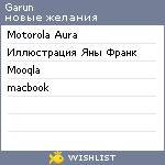 My Wishlist - garun