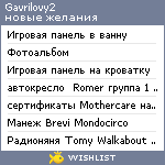 My Wishlist - gavrilovy2