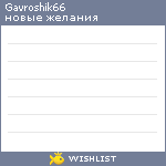My Wishlist - gavroshik66