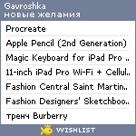 My Wishlist - gavroshka