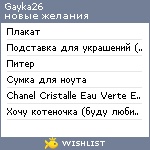 My Wishlist - gayka26