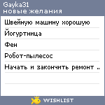 My Wishlist - gayka31