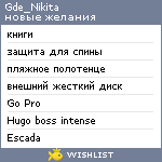 My Wishlist - gde_nikita