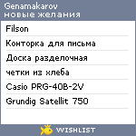 My Wishlist - genamakarov