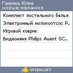 My Wishlist - genkinayuliya