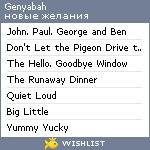 My Wishlist - genyabah