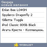 My Wishlist - geogaga