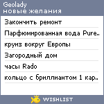My Wishlist - geolady